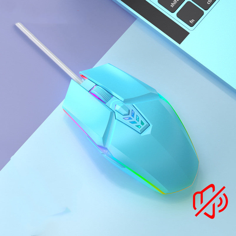 Transform Your Workspace with the Computer Office Luminous Mute Wired Mouse