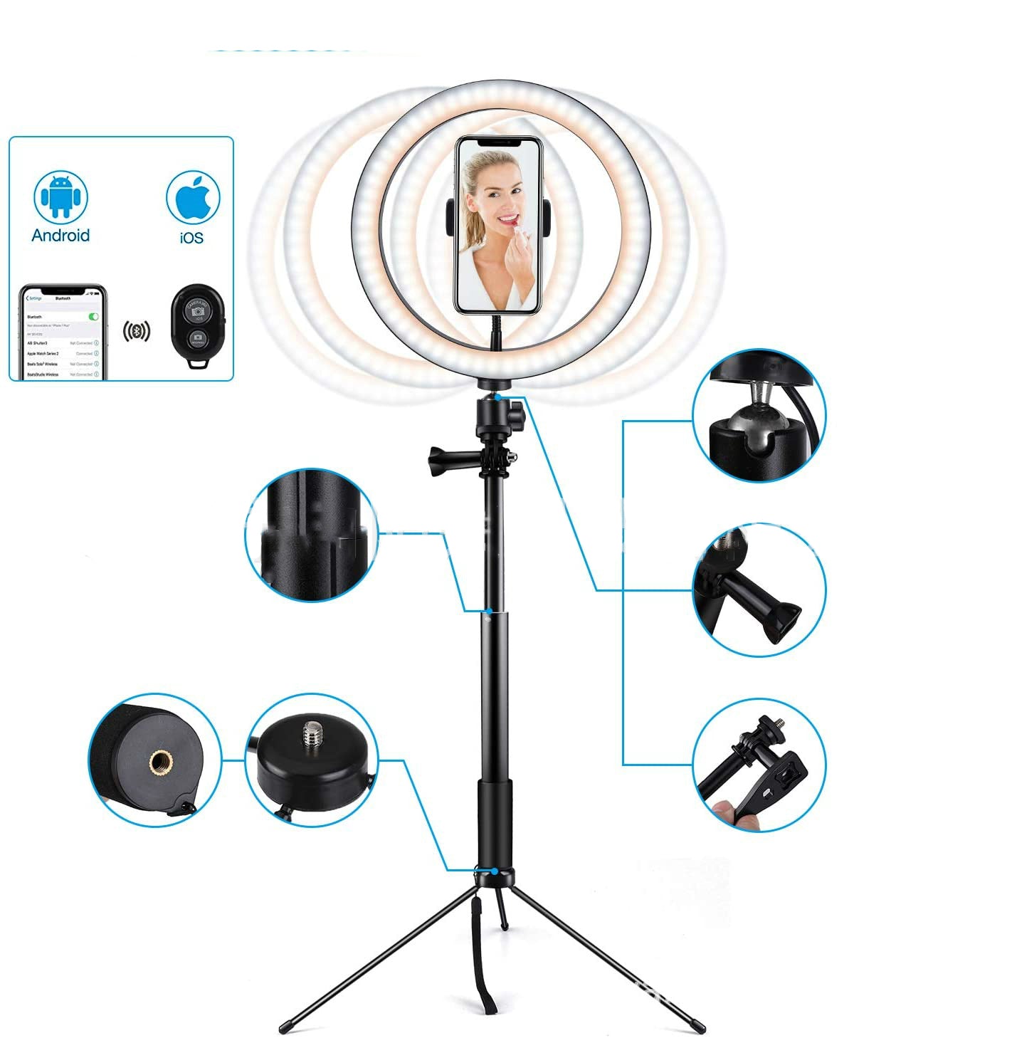 10inches LED Ring Light Tripod Stand
