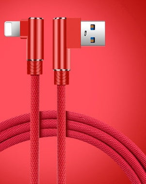 Double Elbow Mobile Phone Fast Charging Data Cable