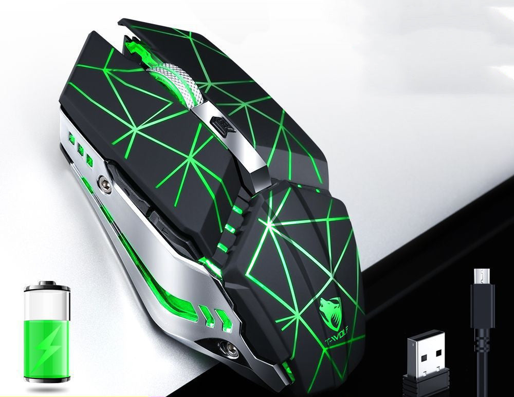 Wireless Charging Silent Glowing Gaming Mouse