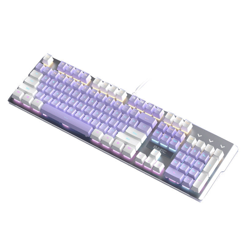 Purple Mechanical Keyboard Mouse