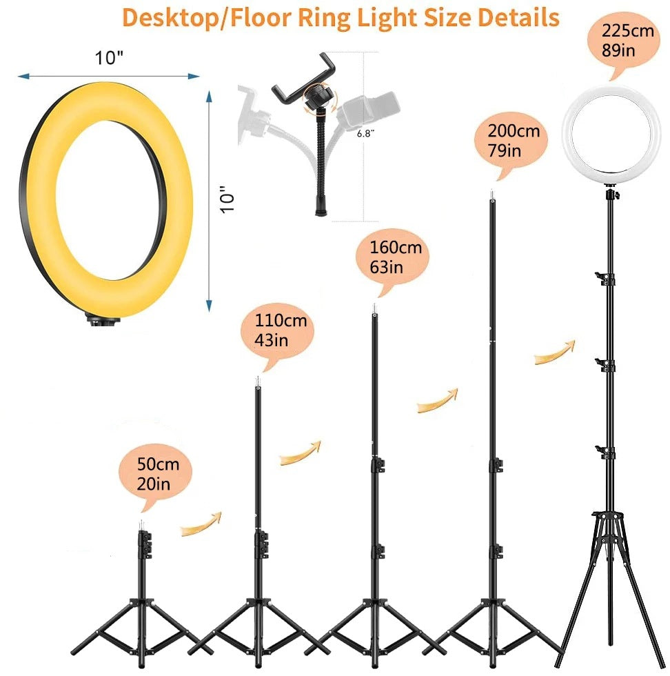 Tripod Round Ring Light 3 Colors